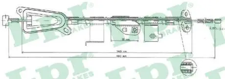 C0482B Трос ручного гальма LPR підбір по vin на Brocar