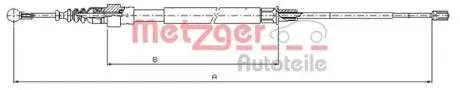 107509 Трос ручного тормоза METZGER подбор по vin на Brocar