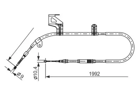 1987477244 Трос ручного гальма BOSCH підбір по vin на Brocar