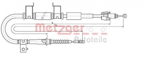 176053 Трос ручного гальма METZGER підбір по vin на Brocar