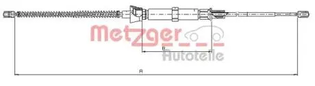 109032 Трос ручного тормоза METZGER подбор по vin на Brocar