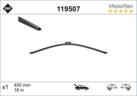 119507 Щетка стеклоочистителя SWF подбор по vin на Brocar