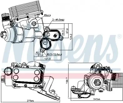 90924 Радіатор масляний NISSENS підбір по vin на Brocar