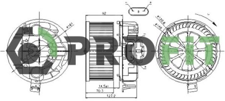18600012 Вентилятор салона PROFIT подбор по vin на Brocar