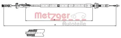 100904 Трос акселератора METZGER підбір по vin на Brocar