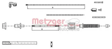 100382 Трос акселератора METZGER подбор по vin на Brocar