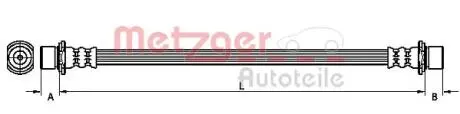 4110056 Шланг тормозной METZGER підбір по vin на Brocar