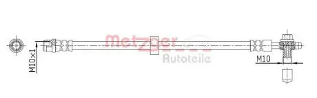4116215 Шланг гальмівний METZGER підбір по vin на Brocar