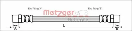 4114672 Шланг гальмівний METZGER підбір по vin на Brocar