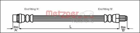 4114653 Шланг гальмівний METZGER підбір по vin на Brocar