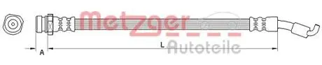 4110822 Шланг гальмівний METZGER підбір по vin на Brocar