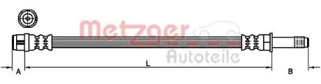 4110482 Шланг гальмівний METZGER підбір по vin на Brocar