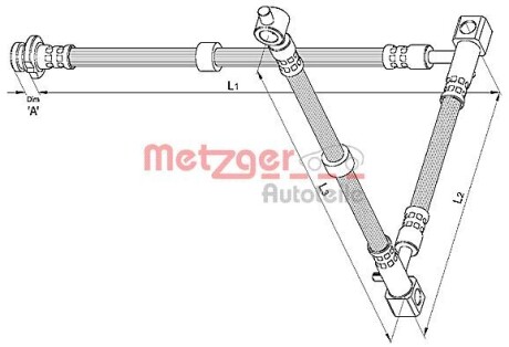 4110394 Шланг тормозной METZGER підбір по vin на Brocar