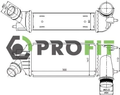 17800168 Chłodnica pow. doładowujšcego PROFIT підбір по vin на Brocar