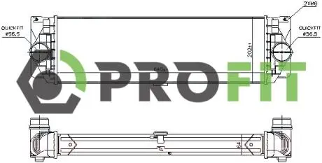 17800137 Радіатор наддуву PROFIT підбір по vin на Brocar