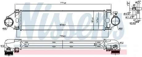 961501 Радіатор наддуву NISSENS підбір по vin на Brocar