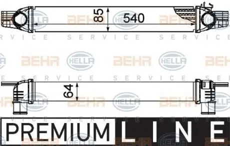 8ML376746531 Радіатор наддуву HELLA підбір по vin на Brocar