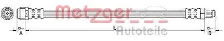 4110726 Шланг гальмівний METZGER підбір по vin на Brocar