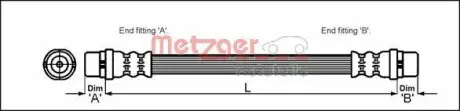 4110329 Шланг тормозной METZGER подбор по vin на Brocar