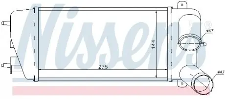 96774 Радіатор наддуву NISSENS підбір по vin на Brocar