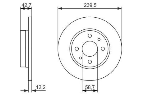 0986479905 Диск тормозной BOSCH підбір по vin на Brocar