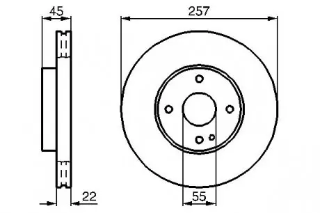 0986478638 Диск тормозной BOSCH підбір по vin на Brocar