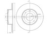 230014 Диск тормозной (передний) Fiat Panda 80-04/Uno 83-06/Fiorino 80-88/Seat Ibiza 84-93 (227x11)(полный) METELLI підбір по vin на Brocar