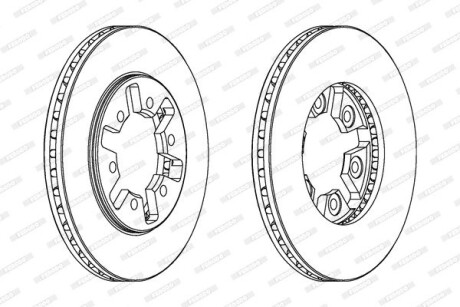DDF626 Диск тормозной FERODO подбор по vin на Brocar
