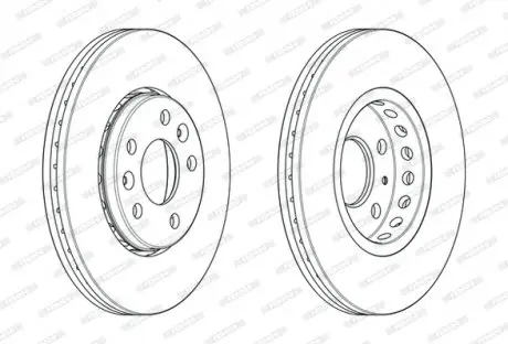 DDF2507C Диск тормозной FERODO подбор по vin на Brocar