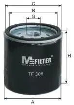 TF309 Фільтр оливний M-FILTER підбір по vin на Brocar
