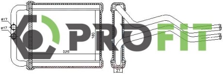 17600145 Радіатор пічки PROFIT підбір по vin на Brocar