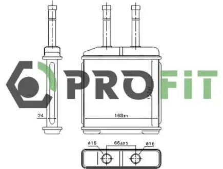 17600105 Радиатор печки PROFIT подбор по vin на Brocar