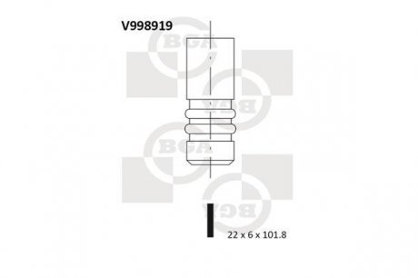 V998919 Клапан двигателя BGA підбір по vin на Brocar