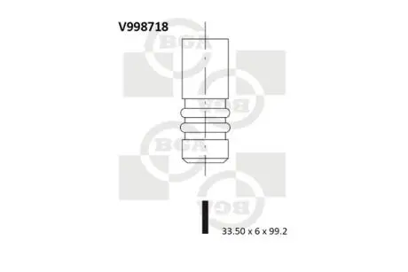 V998718 Клапан двигателя BGA подбор по vin на Brocar
