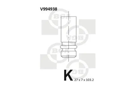 V994938 Клапан двигателя BGA подбор по vin на Brocar
