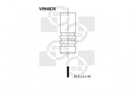 V994876 Клапан двигателя BGA підбір по vin на Brocar