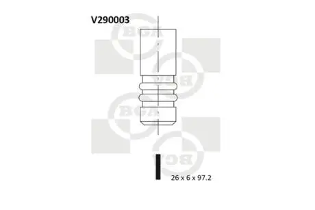 V290003 Клапан двигуна BGA підбір по vin на Brocar