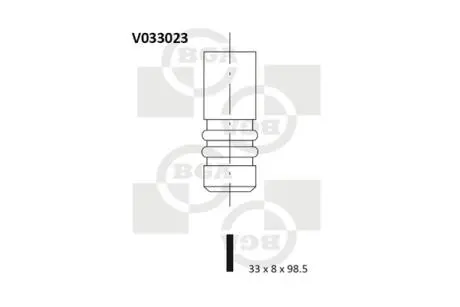 V033023 Клапан двигателя BGA подбор по vin на Brocar