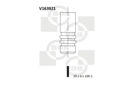 V163921 Клапан двигателя BGA подбор по vin на Brocar