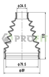 27100052XLB Пильник ШРУС PROFIT підбір по vin на Brocar