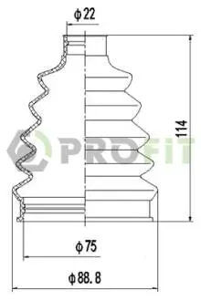 27100058XLB Пильник ШРУС PROFIT підбір по vin на Brocar