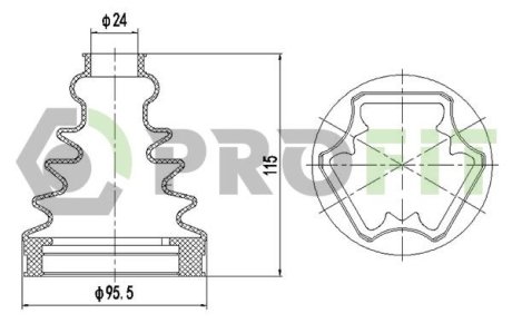 28100027XLB Пильник ШРУС PROFIT підбір по vin на Brocar