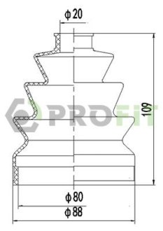 28100023XLB Пильник ШРУС PROFIT підбір по vin на Brocar