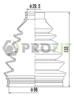 27100055XLB Пильник ШРУС PROFIT підбір по vin на Brocar