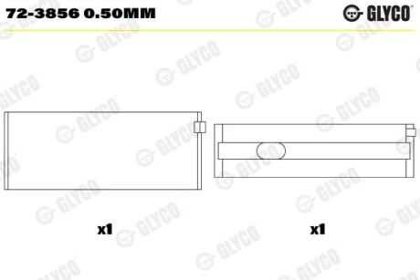 723856050MM Вкладыши GLYCO підбір по vin на Brocar