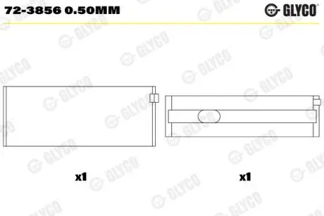 723856050MM Вкладиші GLYCO підбір по vin на Brocar