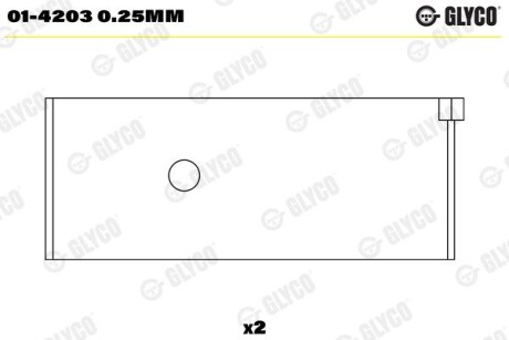 014203025MM Вкладиші GLYCO підбір по vin на Brocar