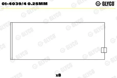 0140394025MM Вкладиші GLYCO підбір по vin на Brocar