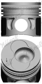 8711490735 Поршень двигуна VAG 80.00 1.9TDI AXC/AXB/ASZ/ARL T5 03- (CYL 3-4) TRAPEZ (вир-во Nural) NURAL підбір по vin на Brocar
