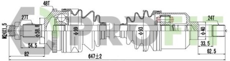 27300140 Піввісь PROFIT підбір по vin на Brocar